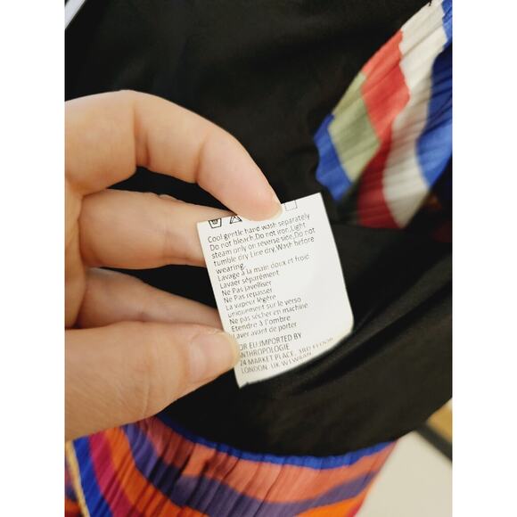NWT Elliatt Anthropologie Egality Striped Pleated Skirt Top Set $340 XL - Picture 10 of 10